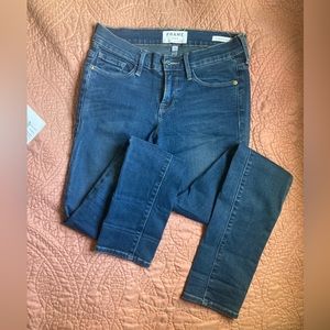 Frame Denim Mid-Rise Skinny Jeans